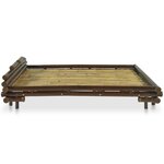 vidaXL Cadre de lit sans matelas marron foncé bambou 140x200 cm
