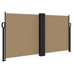 vidaXL Auvent latéral rétractable taupe 120x1000 cm