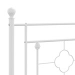 vidaXL Cadre de lit métal avec tête de lit blanc 183x213 cm