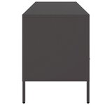 vidaXL Meuble TV noir 100 5x39x50 5 cm acier laminé à froid