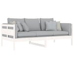 vidaXL Lit de jour sans matelas blanc bois de pin massif 90x190 cm