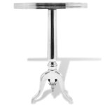 vidaXL Table auxiliaire ronde Aluminium Argenté