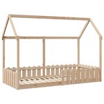 vidaXL Cadre de lit d'enfants forme de maison 90x200cm bois massif pin