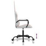 vidaXL Chaise de jeu Blanc et rose Similicuir