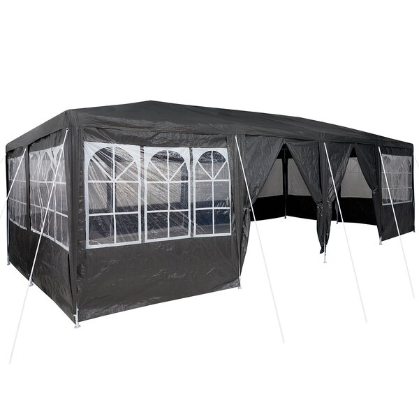vidaXL Tente de fête avec 12 parois latérales Anthracite 8x4 m PE