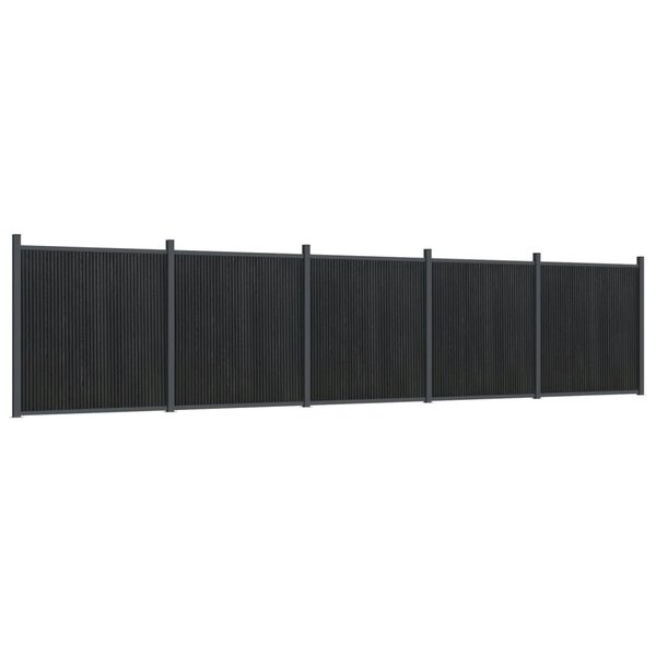 vidaXL Panneau de clôture gris 872x186 cm WPC