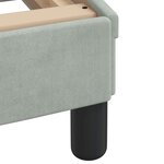 vidaXL Cadre de lit sans matelas gris clair 90x200 cm velours