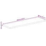 vidaXL Dessus de table 100x80x3 8cm rectangulaire bois massif récupéré