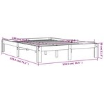 vidaXL Cadre de lit sans matelas cire marron 135x190cm bois pin massif