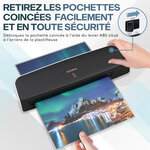 ACROPAQ Plastifieuse A3 A4 A5 avec 15 feuilles plastifieuses- Machine à plastifier- Avec bouton anti-bourrage
