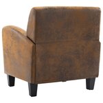vidaXL Chaise Marron Similicuir daim