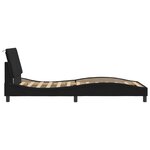 vidaXL Cadre de lit avec LED sans matelas noir 100x200 cm velours