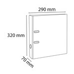 Classeur à levier PVC A4 dos de 70mm. - Bleu EXACOMPTA