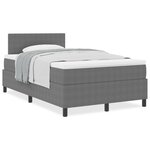 vidaXL Lit Box Spring avec Matelas Gris Clair Petit Double Tissu en Velours Côtelé