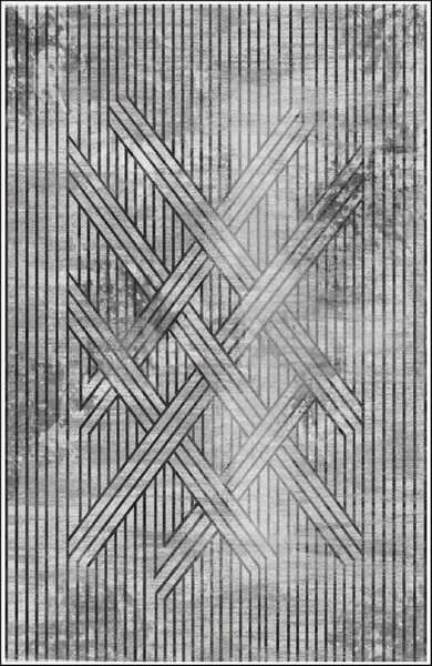 Tapis de salon FISUN 160 x 230 cm - Gris