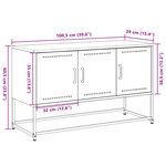 vidaXL Meuble TV vert olive 100 5x39x60 5 cm acier