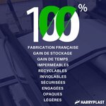 100 Enveloppes plastique opaques ECO 60 microns N°3 - 280x370mm