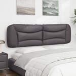 vidaXL Coussin de tête de lit gris 180 cm similicuir