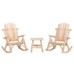 vidaXL Ensemble de salon de jardin 3 Pièces bois massif d'épicéa