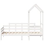 vidaXL Lit de jour avec toit blanc 90x200 cm bois de pin massif