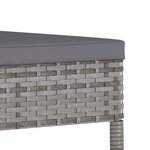 vidaXL Chaises à manger de jardin lot de 4 Résine tressée Gris