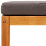 vidaXL Salon de jardin avec coussins 4 Pièces bois d'acacia massif