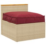 Coussin de palette vidaXL pour siège Rouge Vin 70x70x12 cm en tissu Oxford
