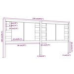 vidaXL Tête de lit 126x4x100 cm Bois massif de pin