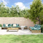 vidaXL Salon de jardin 6 Pièces avec coussins bois de pin imprégné