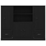 Haute armoire vidaXL en chêne noir 132x35 5x103 5 cm en bois d'ingénierie