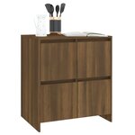 vidaXL Buffets 2 Pièces Chêne marron 70x41x75 cm Bois d'ingénierie