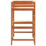 vidaXL Lit superposé sans matelas cire marron 100x200 cm pin massif