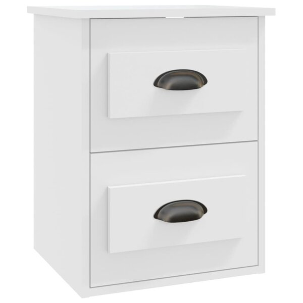 vidaXL Table de chevet murale blanc 41 5x36x53 cm