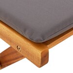 vidaXL Ensemble de bistro pliable 3 Pièces avec coussins Acacia solide
