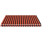vidaXL Tissu de remplacement pour auvent Orange et marron 4x3 5 m