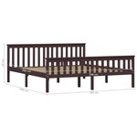 vidaXL Cadre de lit sans matelas marron foncé pin massif 180x200 cm
