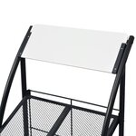 vidaXL Porte-revue 47 x 40 x 134 cm Noir et blanc A4