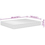 vidaXL Matelas en mousse moyennement doux 160x200 cm