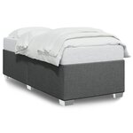 vidaXL Cadre de lit Gris foncé 100 x 200 cm Tissu