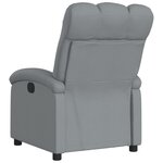 vidaXL Fauteuil inclinable électrique Gris clair Tissu