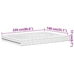 vidaXL Matelas en mousse blanc 140x220 cm dureté H2 H3
