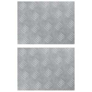 vidaXL Plaques en Aluminium à Chevrons - 2 Pack  Antidérapantes  40x30 cm