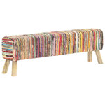 vidaXL Banc 160 cm Multicolore Tissu chindi