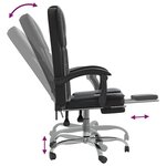 Chaise fauteuil siège pivotante de inclinable de bureau informatique étude similicuir noir 02_0024262