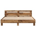 vidaXL Cadre de lit en pin Bois ancien Bois de pin massif 180 x 200 cm