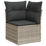 vidaXL Ensemble de Canapé de Jardin 6 pièces avec Coussins Gris Clair