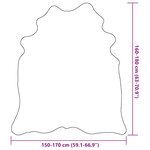 vidaXL Tapis en peau de vache véritable Noir 150 x 170 cm