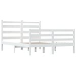 vidaXL Cadre de lit sans matelas bois de pin massif 120x200 cm blanc