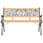 vidaXL Banc de jardin 122 cm Bois de sapin massif