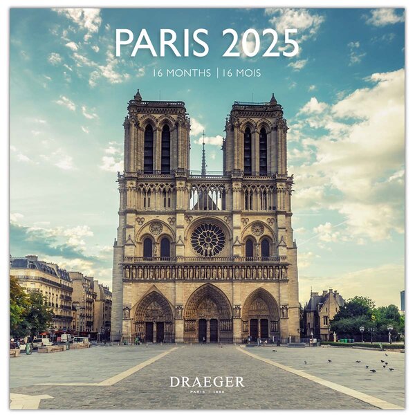 Grand Calendrier Mural 29x29 cm 2025 - Paris 2025 - Draeger